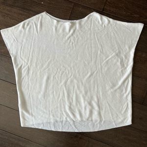 Uniqlo - Short Sleeve Knit Tee - White - Size S